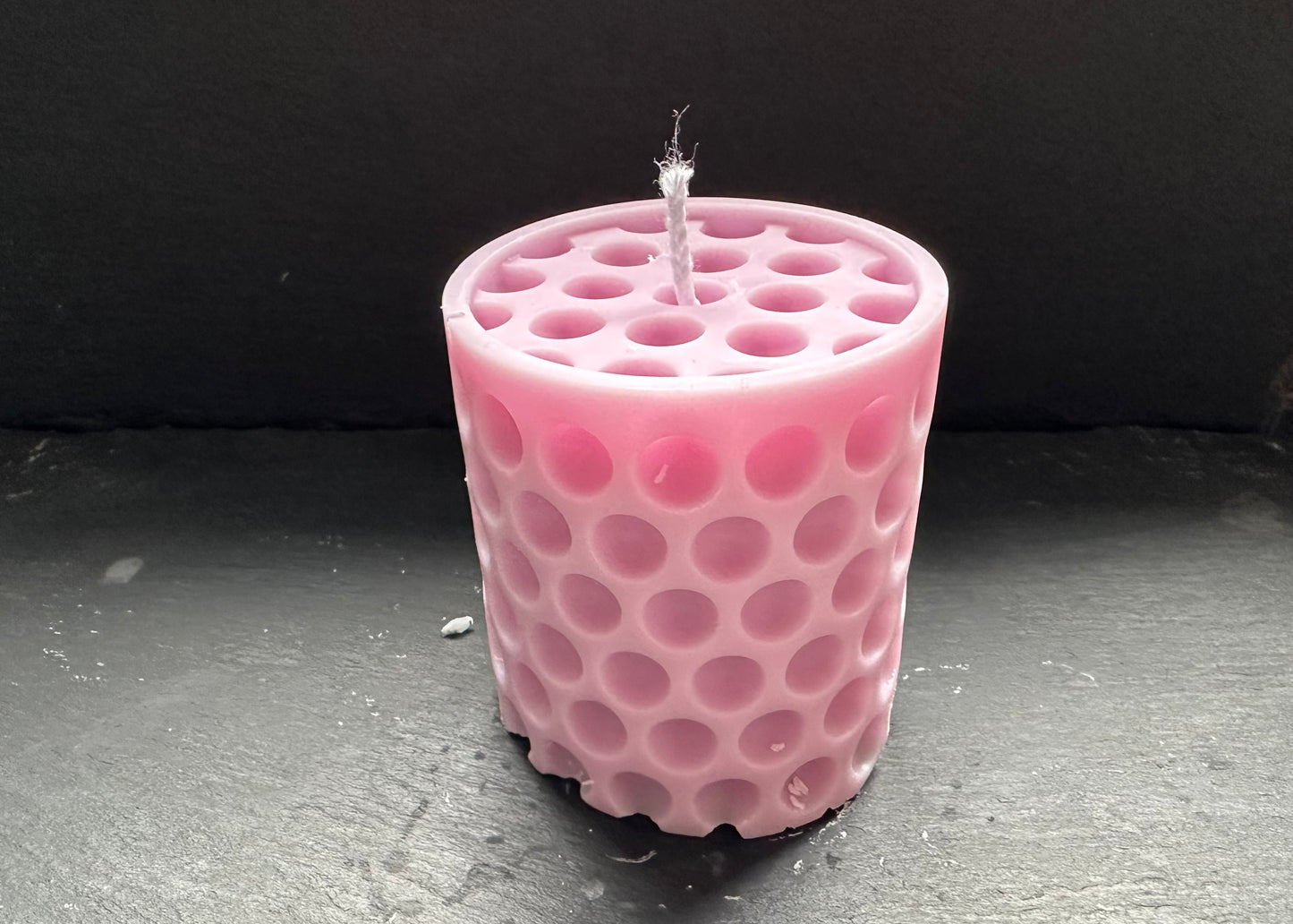 Small Reverse Bubble Pillar Candle