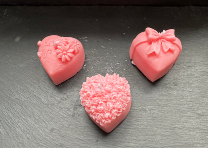 Mini heart trio candles