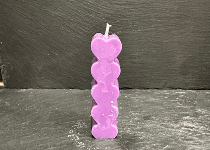 Mini Heart stack candle