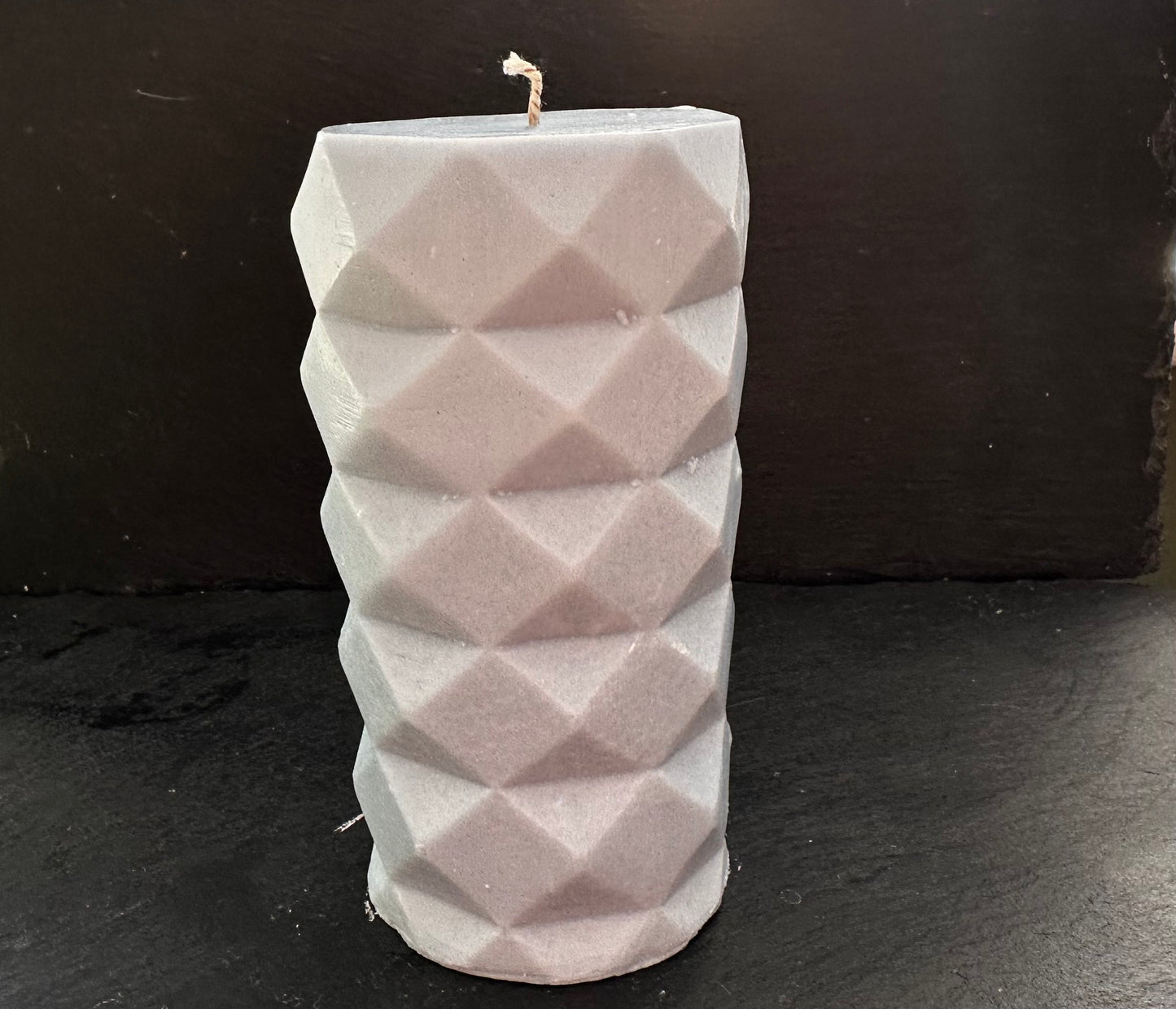 Geometric Pattern Pillar Candle