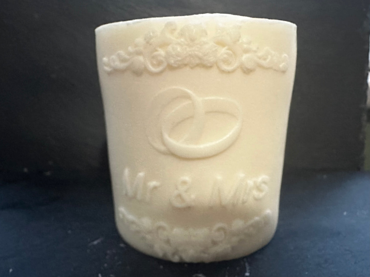 Happy Couple Wedding Pillar Candle