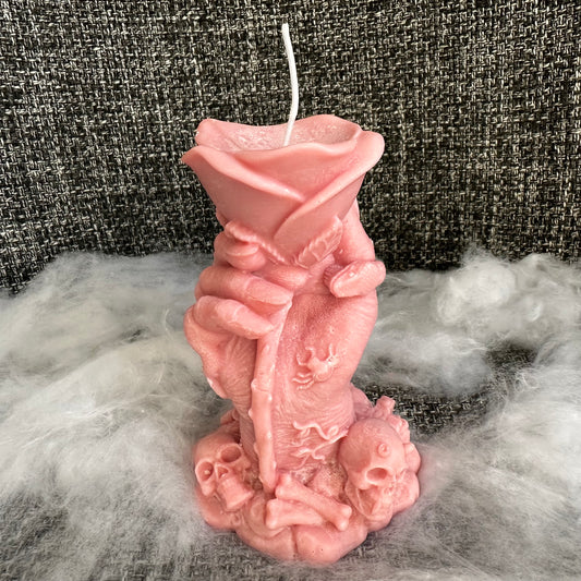 Rose in Claw Candle