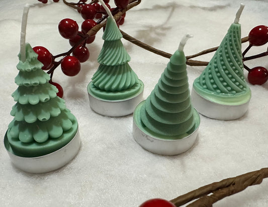 Christmas Tree Tea-Lights (Set of 4)