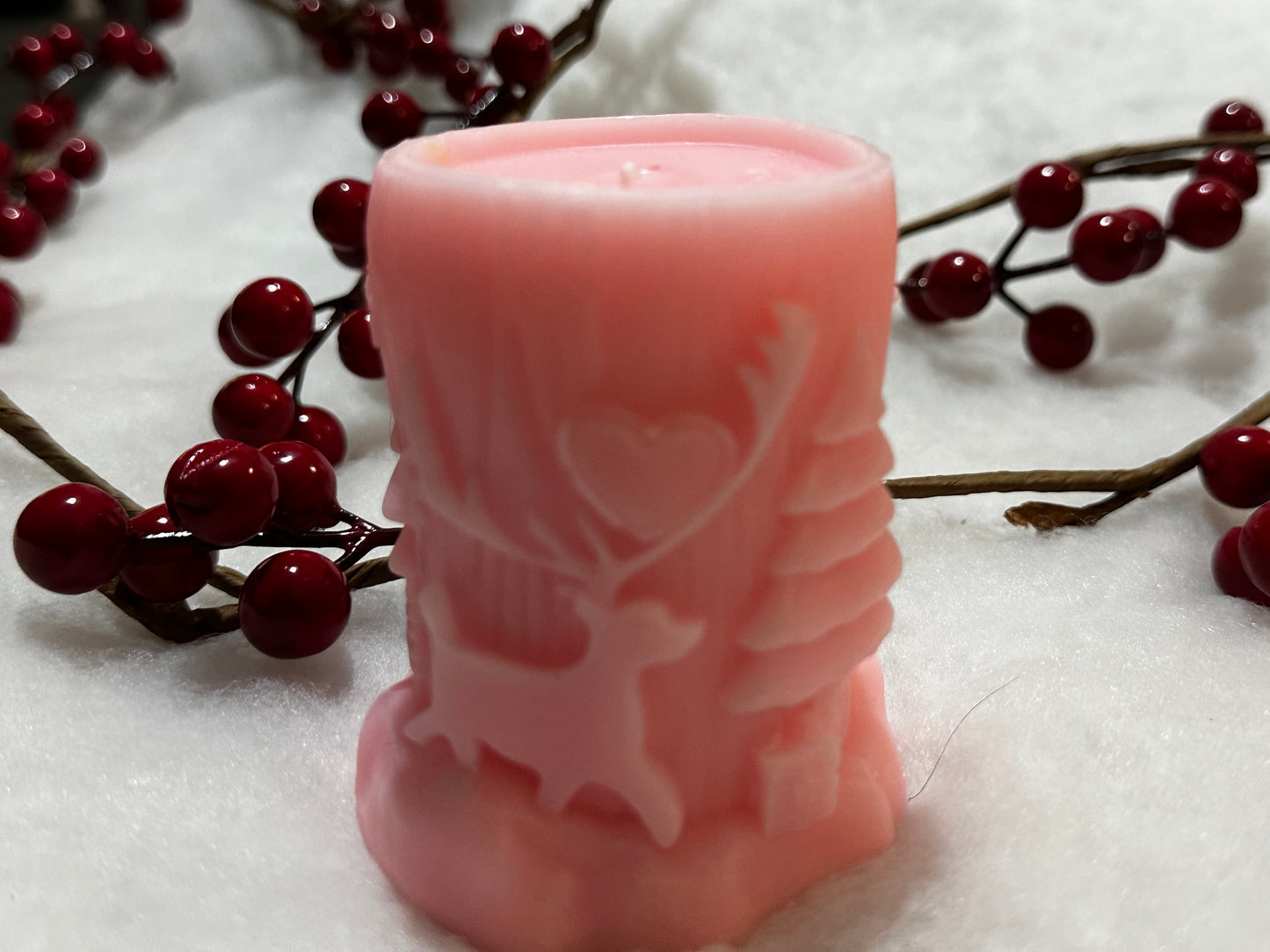 Christmas Scene Pillar Candle