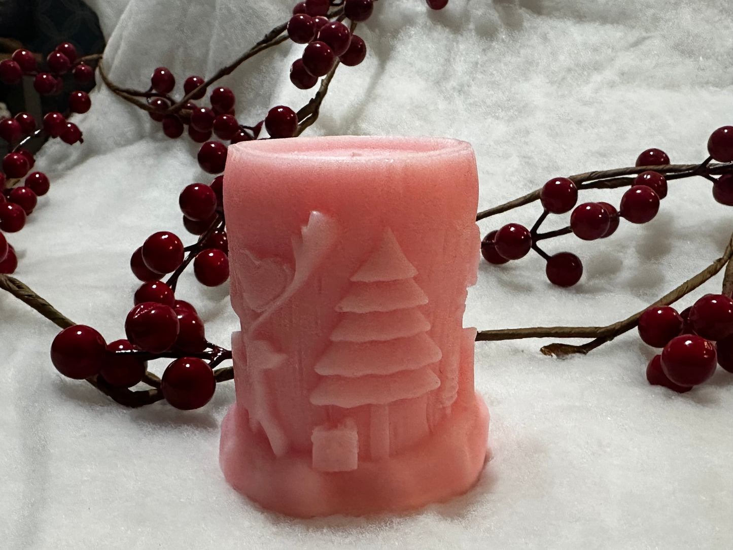 Christmas Scene Pillar Candle