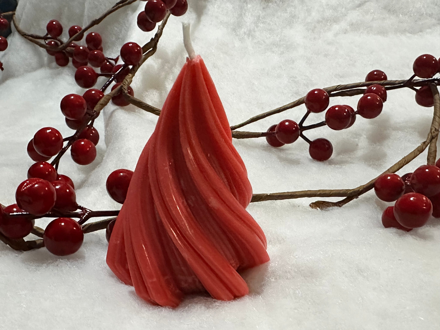 Twist Christmas Tree Pillar Candle