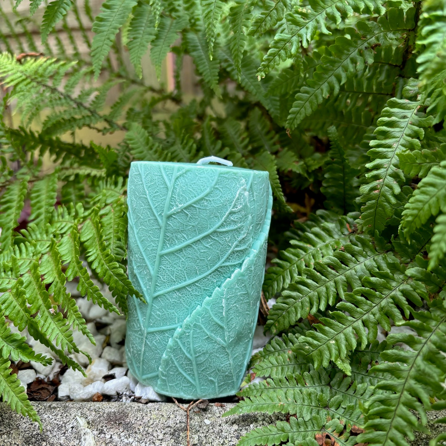 Leaf Pillar Candle