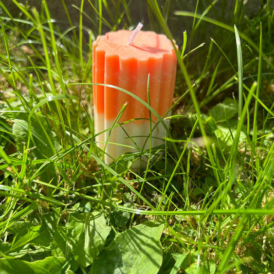 Orange Pillar Candle